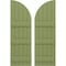 Ekena Millwork Americraft 5-Board (3 Batten) Wood Joined Board-n-Batten Shutters w/ Arch Top, ARW401BQ518X77MGH, PR ARW401BQ518X77MGH - alternate 1